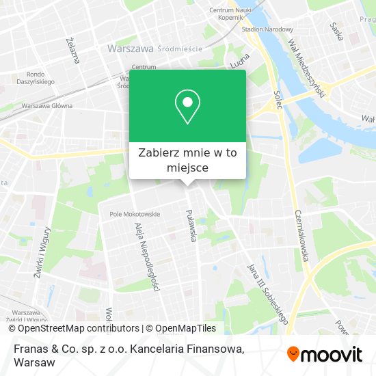 Mapa Franas & Co. sp. z o.o. Kancelaria Finansowa