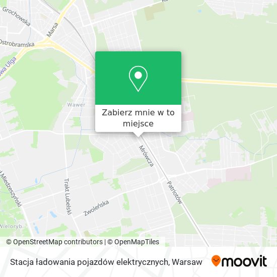 Mapa Stacja ładowania pojazdów elektrycznych