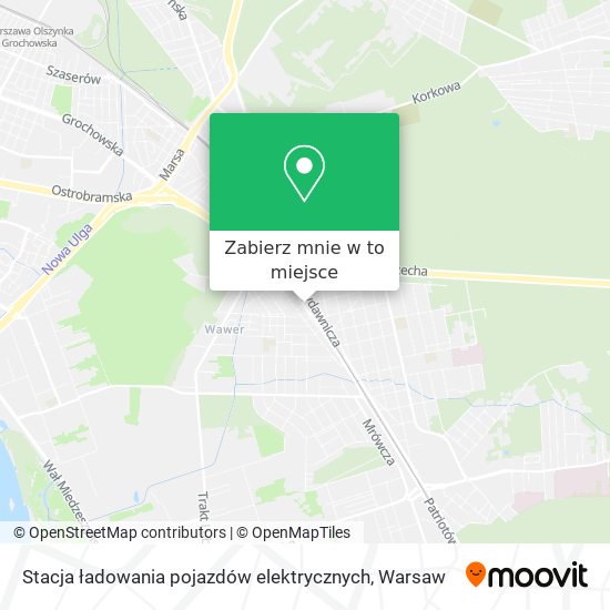 Mapa Stacja ładowania pojazdów elektrycznych