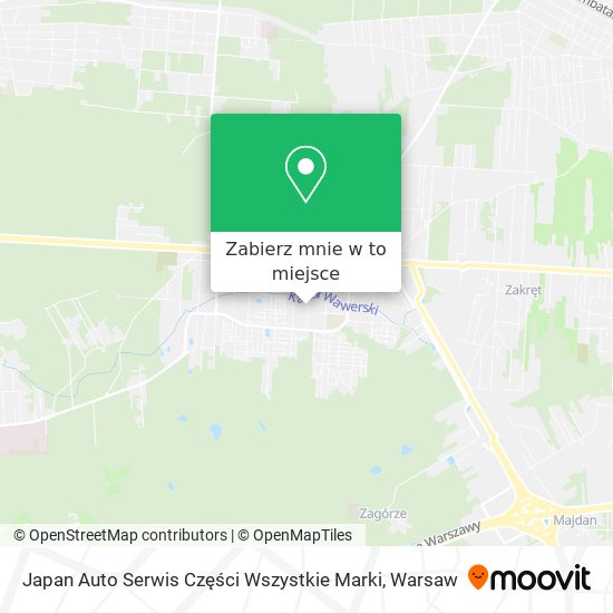 Mapa Japan Auto Serwis Części Wszystkie Marki