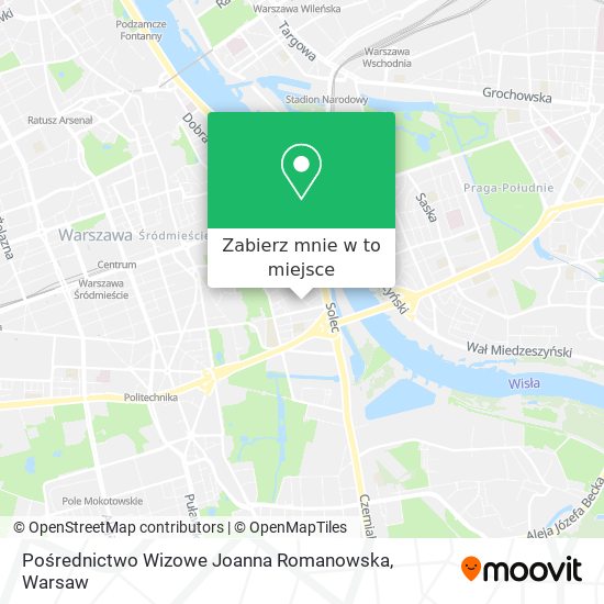 Mapa Pośrednictwo Wizowe Joanna Romanowska