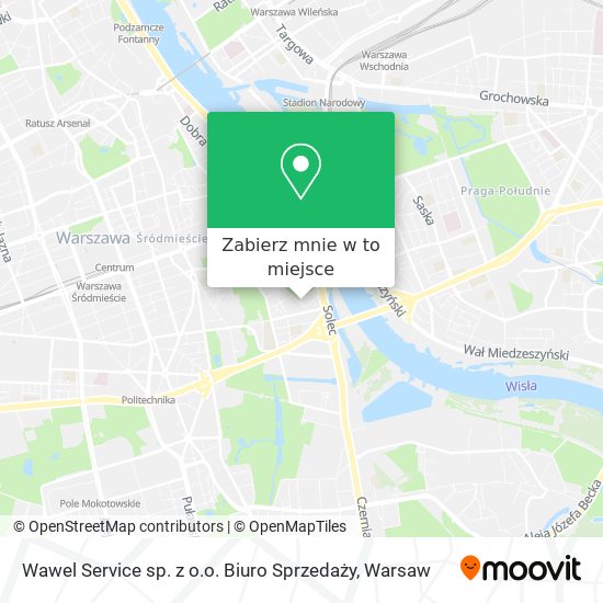 Mapa Wawel Service sp. z o.o. Biuro Sprzedaży