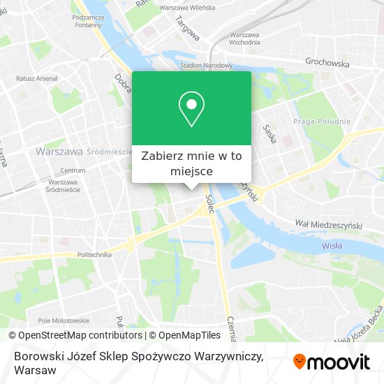 Mapa Borowski Józef Sklep Spożywczo Warzywniczy