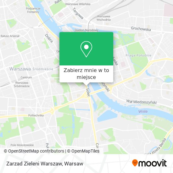 Mapa Zarzad Zieleni Warszaw