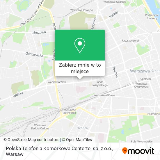 Mapa Polska Telefonia Komórkowa Centertel sp. z o.o.