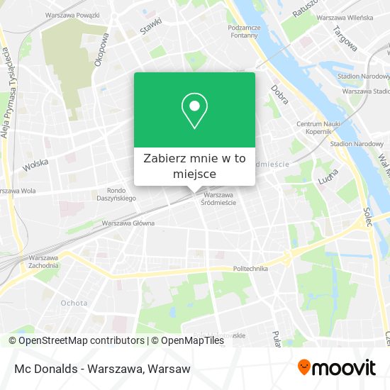 Mapa Mc Donalds - Warszawa