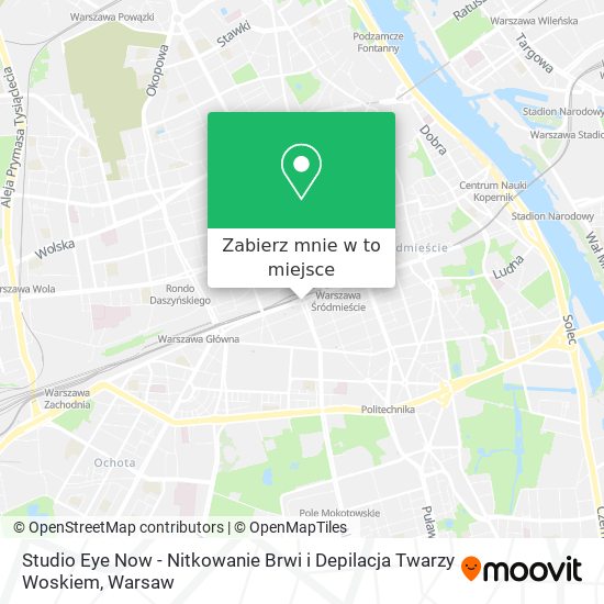 Mapa Studio Eye Now - Nitkowanie Brwi i Depilacja Twarzy Woskiem