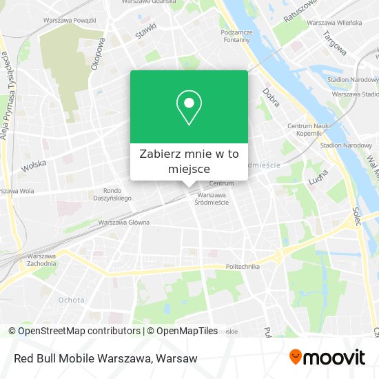 Mapa Red Bull Mobile Warszawa