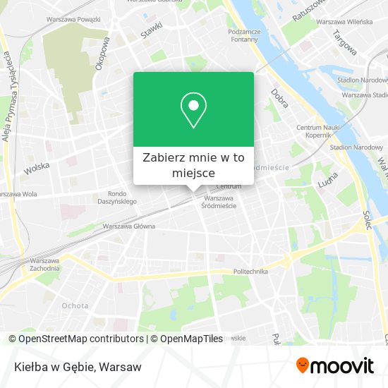 Mapa Kiełba w Gębie