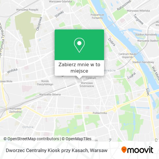 Mapa Dworzec Centralny Kiosk przy Kasach