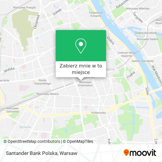 Mapa Santander Bank Polska