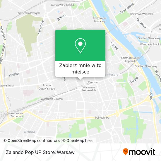 Mapa Zalando Pop UP Store