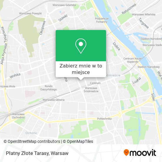 Mapa Płatny Złote Tarasy