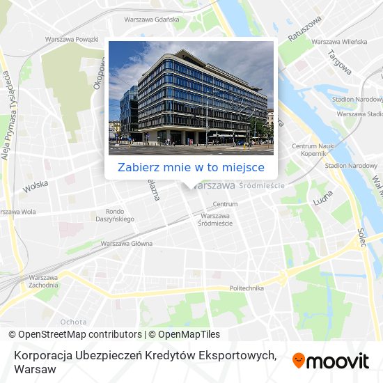 Mapa Korporacja Ubezpieczeń Kredytów Eksportowych