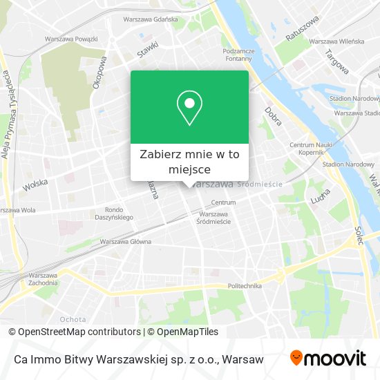 Mapa Ca Immo Bitwy Warszawskiej sp. z o.o.