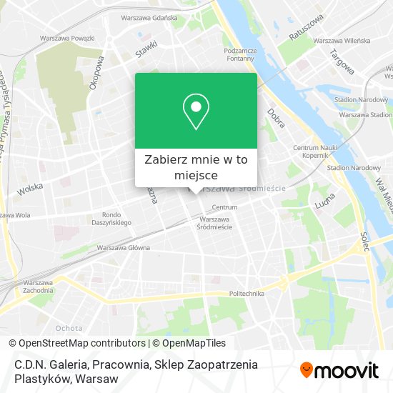 Mapa C.D.N. Galeria, Pracownia, Sklep Zaopatrzenia Plastyków