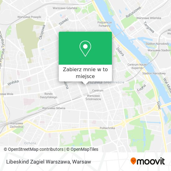 Mapa Libeskind Zagiel Warszawa