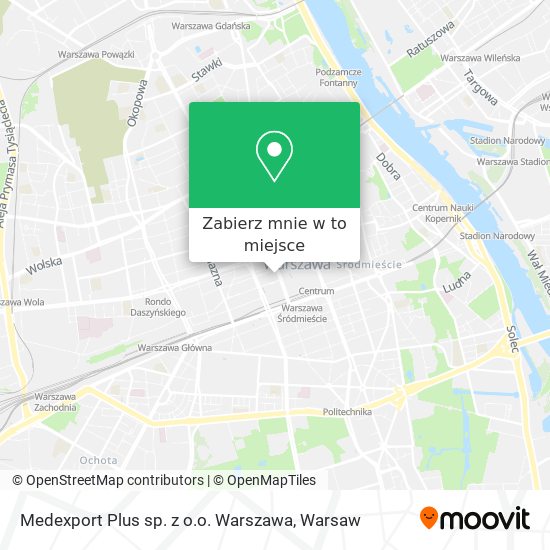 Mapa Medexport Plus sp. z o.o. Warszawa