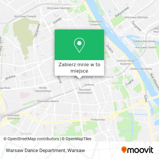 Mapa Warsaw Dance Department