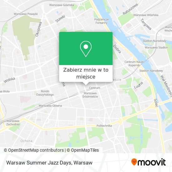 Mapa Warsaw Summer Jazz Days