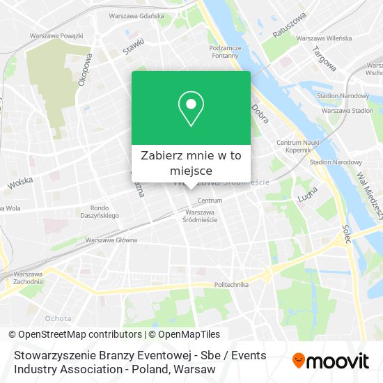 Mapa Stowarzyszenie Branzy Eventowej - Sbe / Events Industry Association - Poland