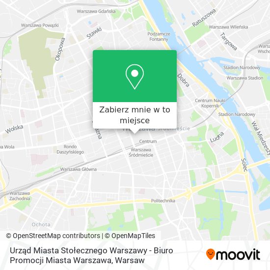 Mapa Urząd Miasta Stołecznego Warszawy - Biuro Promocji Miasta Warszawa