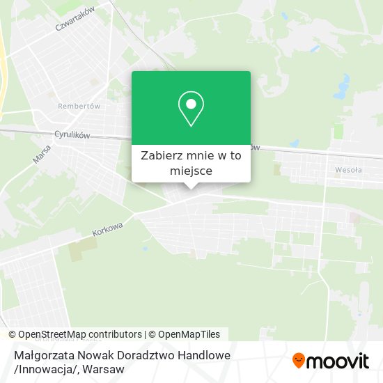 Mapa Małgorzata Nowak Doradztwo Handlowe /Innowacja/