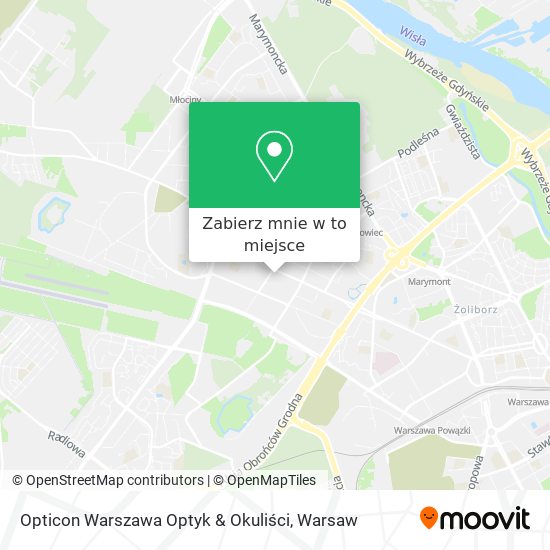 Mapa Opticon Warszawa Optyk & Okuliści