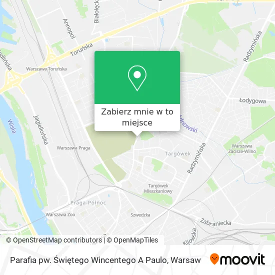 Mapa Parafia pw. Świętego Wincentego A Paulo