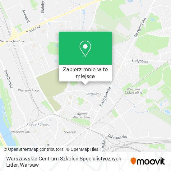 Mapa Warszawskie Centrum Szkolen Specjalistycznych Lider