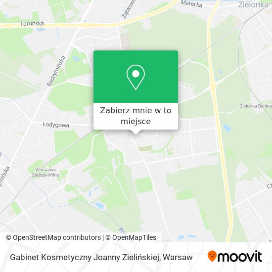 Mapa Gabinet Kosmetyczny Joanny Zielińskiej