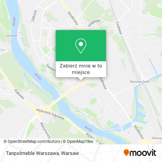 Mapa Tanpolmeble Warszawa