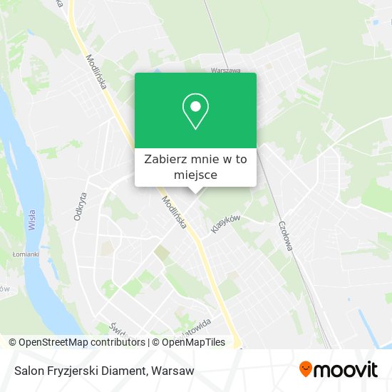 Mapa Salon Fryzjerski Diament