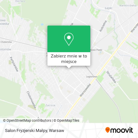 Mapa Salon Fryzjerski Małpy