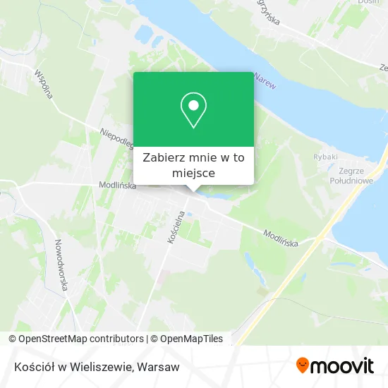 Mapa Kościół w Wieliszewie