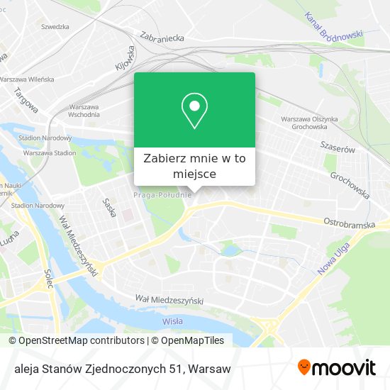 Mapa aleja Stanów Zjednoczonych 51