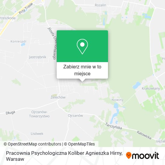 Mapa Pracownia Psychologiczna Koliber Agnieszka Hirny