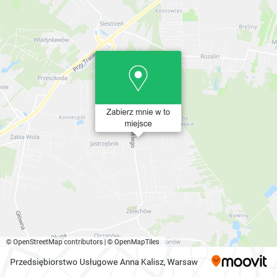 Mapa Przedsiębiorstwo Usługowe Anna Kalisz