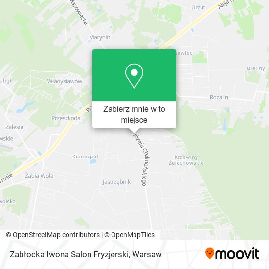 Mapa Zabłocka Iwona Salon Fryzjerski