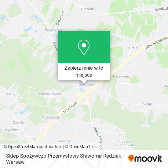 Mapa Sklep Spożywczo Przemysłowy Sławomir Rędziak