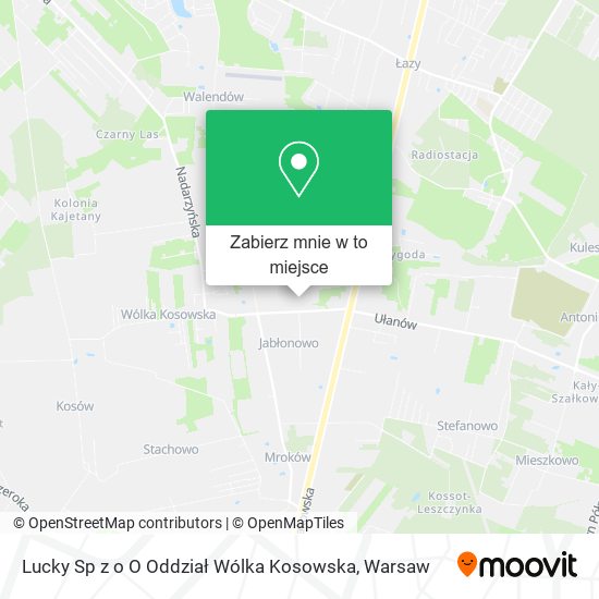 Mapa Lucky Sp z o O Oddział Wólka Kosowska