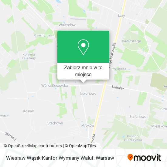 Mapa Wiesław Wąsik Kantor Wymiany Walut