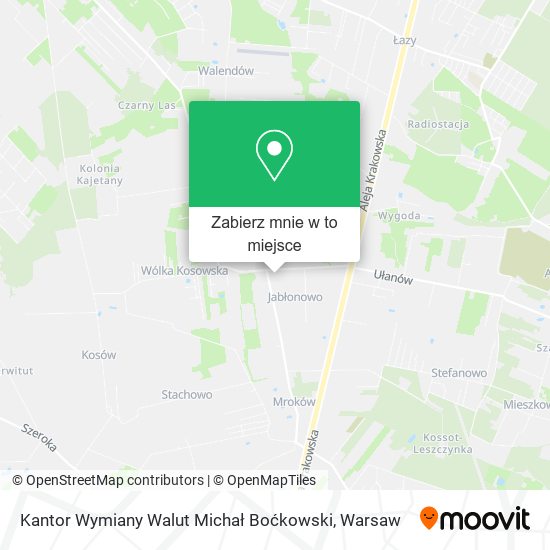 Mapa Kantor Wymiany Walut Michał Boćkowski