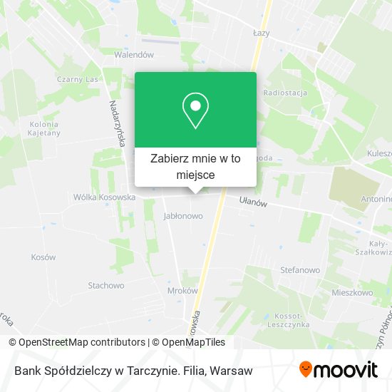 Mapa Bank Spółdzielczy w Tarczynie. Filia