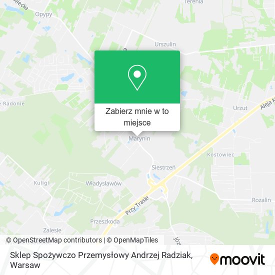 Mapa Sklep Spożywczo Przemysłowy Andrzej Radziak