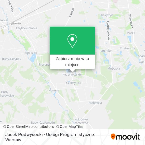 Mapa Jacek Podwysocki - Usługi Programistyczne