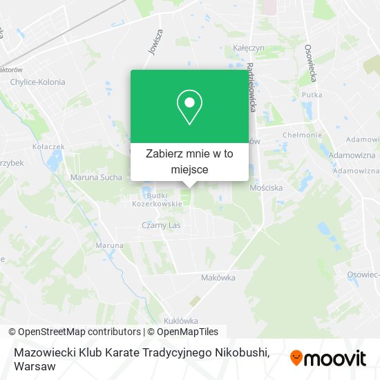 Mapa Mazowiecki Klub Karate Tradycyjnego Nikobushi