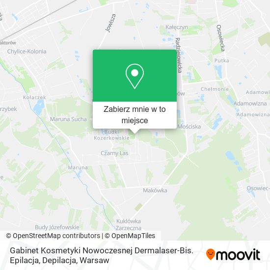 Mapa Gabinet Kosmetyki Nowoczesnej Dermalaser-Bis. Epilacja, Depilacja