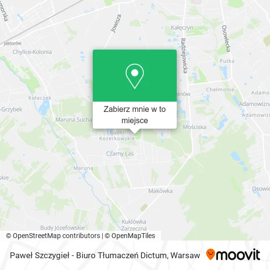Mapa Paweł Szczygieł - Biuro Tłumaczeń Dictum
