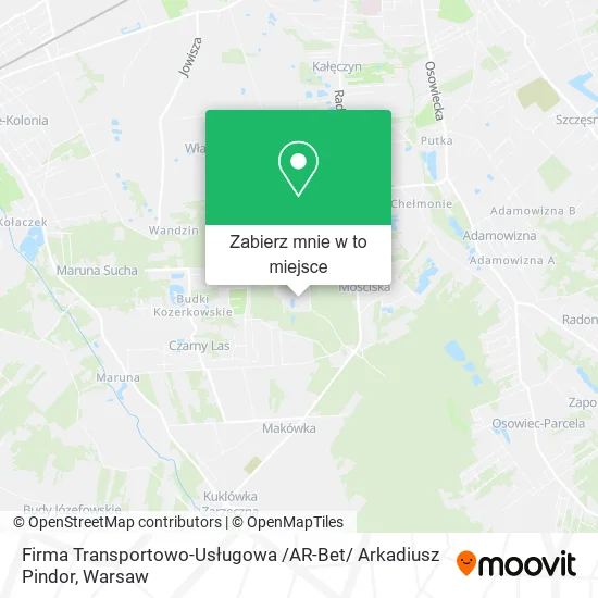 Mapa Firma Transportowo-Usługowa /AR-Bet/ Arkadiusz Pindor